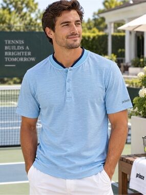 Prince Men’s Slub Tapered Collar Polo – Size S – NWT